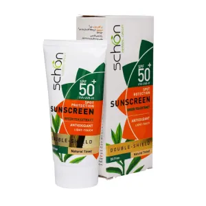 کرم محافظ آفتاب دبل شیلد "شون" spf50، رنگی طبیعی